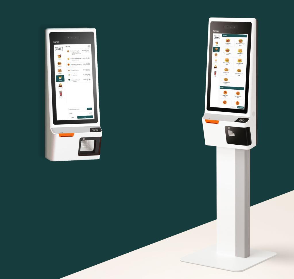wall mounted and free standing ordering kiosks